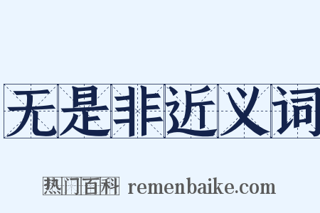 无是非近义词是什么意思的图片